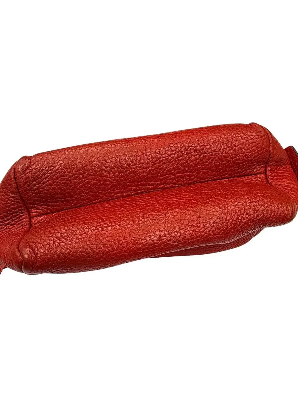 Gucci Soho Vanity Case Red Pebbled Leather Zip Pouch with Tassel with COA